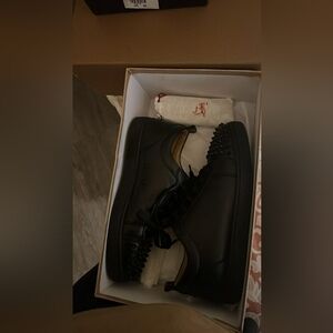 Christian Louboutin Black Spiked Sneakers